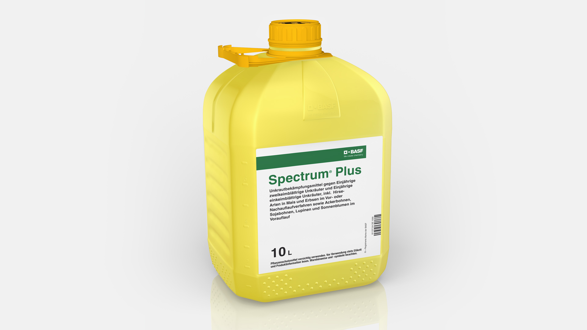 10l Kanister des Pflanzenschutzmittels Spectrum Plus der BASF.